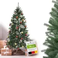 Produktbild: Juskys Künstlicher Weihnachtsbaum Talvi 180 cm mit Metall Ständer, naturgetreu, einfacher Aufbau, Tannenbaum Christbaum Weihnachtsdeko künstlich