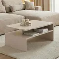 Produktbild: IDIMEX Couchtisch Paulina 90 x 60 cm, Kaschmir - Moderner Wohnzimmertisch mit praktischer Ablagefläche, Beistelltisch Couch aus robustem Holzwerkstoff, Coffee Table im minimalistischen Design