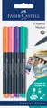 Produktbild: Faber-Castell Creative Marker 4er Set wasserfest für Papier Glas Porzellan NEU