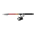 Produktbild: DAM Fishing Spinnrute FIGHTER PRO Combo Tele Spin 180cm - 270cm Rute + Rolle + Schnur, (Spar-Set), Set von DAM besteht aus einer Teleskop-Spinnrute mit bespulter Rolle