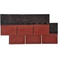Produktbild: Bitumen-Rechteckschindel Rot 2 m²/ Paket