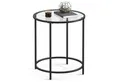 Produktbild: VASAGLE Beistelltisch, kleiner Glastisch, robustes Hartglas, Ø 50x 55 cm