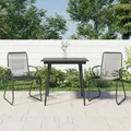 Produktbild: vidaXL 3-tlg. Garten-Essgruppe Schwarz PVC Rattan