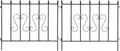 Produktbild: Schmuckzaun Metallzaun Gartenzaun 72x67 cm Zaunelemente 2er Set erweiterbar Rost