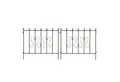 Produktbild: ESTEXO Gartenzaun Schmuckzaun Metallzaun 72x67 cm Zaunelemente 2er Set erweiterbar Ros