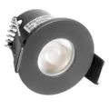 Produktbild: S-Polylight PREMIUM Mini LED- Einbauspots Kaltweiß 6.000K, DIMMBAR, IP65, FUNK 3W LED Einbaustrahler Terrassenüberdachung, Terrassenbeleuchtung, Bad, Sauna, LED Spots (ANTHRAZIT, 1x LED-Spot)