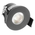 Produktbild: S-Polytec PREMIUM Mini LED- Einbauspots Kaltweiss 6.000K, DIMMBAR, IP65, FUNK 3W Einbaustrahler Terrassenüberdachung, Bad, Sauna mit Fernbedienung (ANTHRAZIT, 1x LED-Spot (Kaltweiß))