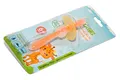 Produktbild: Erste Zahnbürste für Baby und Kleinkind aus Silikon mit Schutzring für eine gründliche Reinigung und Zahnfleischmassage (orange)