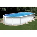 Produktbild: Stahlwandpool Ovalform Classic 730x375x120 Cm, Stahl 0,4 Mm Weiß, Folie 0,3 Mm Blau, Overlap