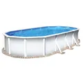 Produktbild: Stahlwandpool ovalform Classic 730x360x120 cm, Stahl 0,4 mm weiß, Folie 0,3 mm
