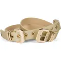 Produktbild: styleBREAKER Synthetikgürtel Doppel Schnallen Gürtel mit goldenen Metall Details (1-St) goldfarben 105cm