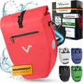 Produktbild: Valkental® Große & wasserdichte Gepäckträgertasche - Fahrradtasche für Gepäckträger mit großen Reflektoren [Abschließbar] Bombenfester Sitz - Mehrfach ausgezeichnet - Gefertigt für Langlebigkeit