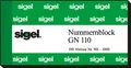 Produktbild: Sigel Formularblock Nummernblock 105x50mm 1-1000 VE=10x100 Blatt farbig sortiert