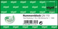 Produktbild: SIGEL GN110 Nummernblock - 1-1000, 5 farbig sortiert, 105x50 mm, 10 x 100 Blatt