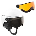 Produktbild: Black Crevice Skihelm Arlberg mit 2 Visier, matt weiß/grau, M/L (58-61)