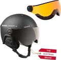 Produktbild: Black Crevice Skihelm Arlberg mit 2 Visier matt schwarz/grau S (51-54)