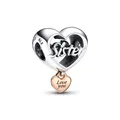 Produktbild: Pandora 782244C00 Charm Herz Love You Sister Sterling-Silber 14k Rosé Vergoldet