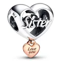 Produktbild: PANDORA Schmuck Silber Charm Love You Sister Herz 782244C00