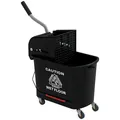Produktbild: HOMCOM Putzwagen Reinigungswagen mit Wischmopp Presse 20 L Eimer mit Trennwand für Gebäudereinigung Hotel Schwarz