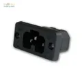 Produktbild: Heißgeräte-Steckgeräte Buchse 230V/10A schwarz, Heißgerät Kupplung Steckodse