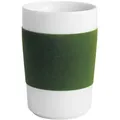 Produktbild: KAHLA Becher touch! henkelloser Becher mit Samt-Banderole, 1-tlg., Porzellan, Made in Germany grün 350 ml | Ø 7.7 cm x 11.3 cm