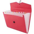 Produktbild: D.RECT Fächermappe 5580, A4, rot, aus Kunststoff, 12 Fächer