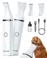 Produktbild: Oneisall 2in1 Pfotentrimmer für Hunde Katze, Ganzkörper, Micro-USB-Ladung | 2 Geschwindigkeitsstufen, 2h Laufzeit, ISCC CPF-zertifiziert, Geräuscharm 49dB, Ladekontrollleuchte, Abnehmbar und tragbar