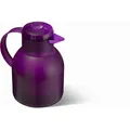 Produktbild: Emsa Samba Isolierkanne 505490 | 1 Liter | Quick Press Verschluss | 100% dicht | 12h heiß, 24h kalt | Aubergine Transluzent