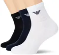 Produktbild: Emporio Armani Herren Calza Socken Inside 3-Pack Strümpfe Set Schwarz/Blau/Weiß