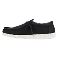 Produktbild: HEYDUDE Wally Canvas Herren - Slip on Schuhe - Mokassin Stil, Black/White, 45