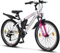 Produktbild: Licorne Bike Guide Premium Mountainbike Shimano,Farbe:Weiß/Rosa;Zoll:24