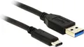 Produktbild: Delock 0.5m USB3.1-C/USB3.1-A Kabel SuperSpeed USB 10 Gbps 3.1 Gen 2 Typ A Stecker > Type-C 0,5 m schwarz (83869)