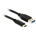 Produktbild: Delock Delock USB-Kabel USB-A Stecker, USB-C® Stecker 0.50 m Schwarz 83869 USB-Kabel, (50.00 cm)