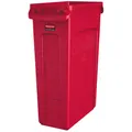 Produktbild: Rubbermaid Slim Jim mit Luftschlitze 87 L Rot VB 227949 ohne Recyclingsymbol, mit Beutelhalter 76227949
