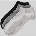 Produktbild: CK Calvin Klein Sneakersocken mit Label-Detail im 3er-Pack in Mittelgrau, Größe 35-38