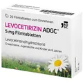 Produktbild: Levocetirizin ADGC 5 mg Filmtabletten
