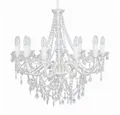 Produktbild: Grafelstein Kronleuchter Großer 12-armiger Kronleuchter weiß mit Kristallen H70cm