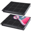 Produktbild: McFilter I 2x Aktivkohlefilter für Dunstabzugshaube kompatibel mit Kohlefilter Elica CFC0141529 Model 15, AEG/Zanker/Zanussi 9029793818, Type15, E3CFE15, Filter für Abzugshaube
