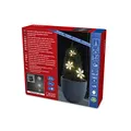 Produktbild: Konstsmide LED Lichtervorhang, 3 Acryl Schneeflocken, mit 6h Timer, 15 warm weiße Dioden, batteriebetrieben, Außen (IP44), transparentes Kabel, 4 x AA 1.5V (exkl.) - 6132-103