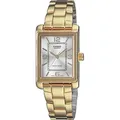 Produktbild: Casio Damenuhr Armbanduhr Edelstahl-Armband golden LTP-1234PG-7AEG - Gold/Silber