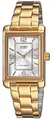 Produktbild: Casio Damenuhr Armbanduhr Edelstahl-Armband golden LTP-1234PG-7AEG