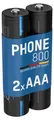 Produktbild: ANSMANN Telefon Akku AAA 800mAh 1,2V, 2 Stück, DECT