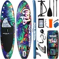 Produktbild: SereneLife Stand Up Paddling Board Set, SUP Board Komplettes Zubehör, Stand Up Paddle Board für Kinder & Erwachsene, Surfbrett & Tragetasche