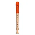 Produktbild: Mollenhauer 17414 Fipple Sopranblockflöte, Digi, orange, barock - Sopran Blockflöte (Barock)