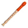 Produktbild: Motivierende Blockflöte aus Holz/Kunststoff mit Barocker Griffweise in Orange