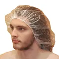 Produktbild: DreadLab - 3x Extra große Duschkappen für Dreadlocks/Lange Haare/Zöpfe - Transparentes Weiß - Einfarbig - Erwachsene