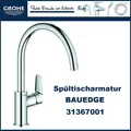 Produktbild: GROHE Einhand Armatur Spültischbatterie BauEdge hoher Auslauf chrom 31367001