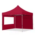 Produktbild: TOOLPORT 3x3m Aluminium Faltpavillon, inkl. 2 Seitenteile, rot - (59013)