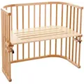 Produktbild: Babybay Beistellbett Babybay Maxi, Natur, Holz, Buche, massiv, 94x54x79 cm, EN 71, Lattenrost stufenlos höhenverstellbar, zur Sitzbank umbaubar, zum Gitterbett sehr stabil, Babymöbel, Babybetten, Beistellbetten