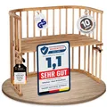 Produktbild: babybay Maxi extra großes Beistellbett aus massivem Buchenholz / Kinderbett Höhe stufenlos verstellbar & umweltfreundlich / mitwachsendes Babybett (natur lackiert)